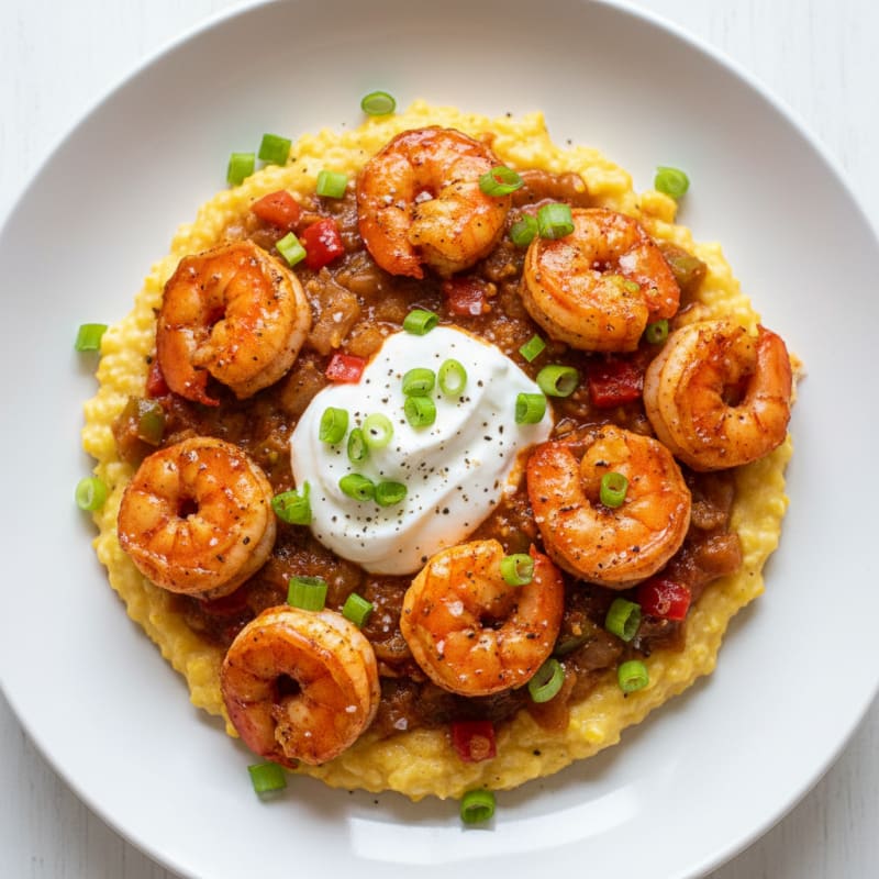 Creamy Cajun Shrimp and Grits