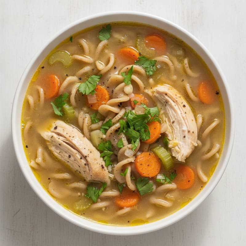 Chicken Noodle Soup with Bone Broth