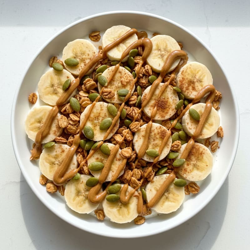 Honey-Drizzled Yogurt with Peanut Butter Banana