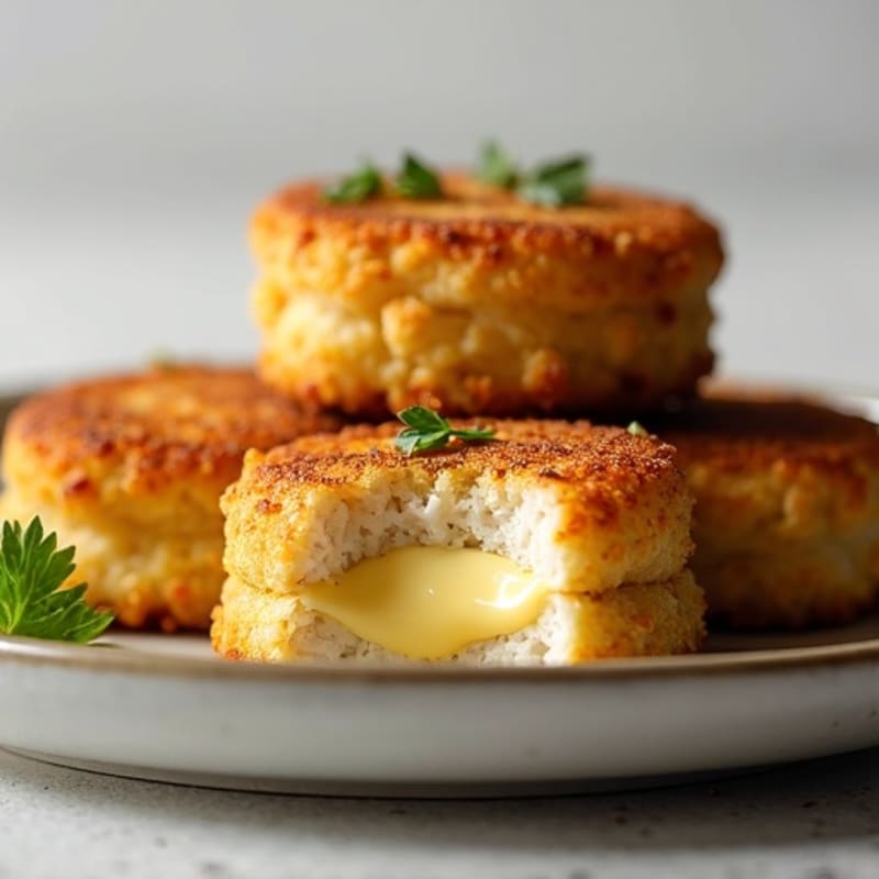 Crispy Mozzarella-Stuffed Chicken Patties