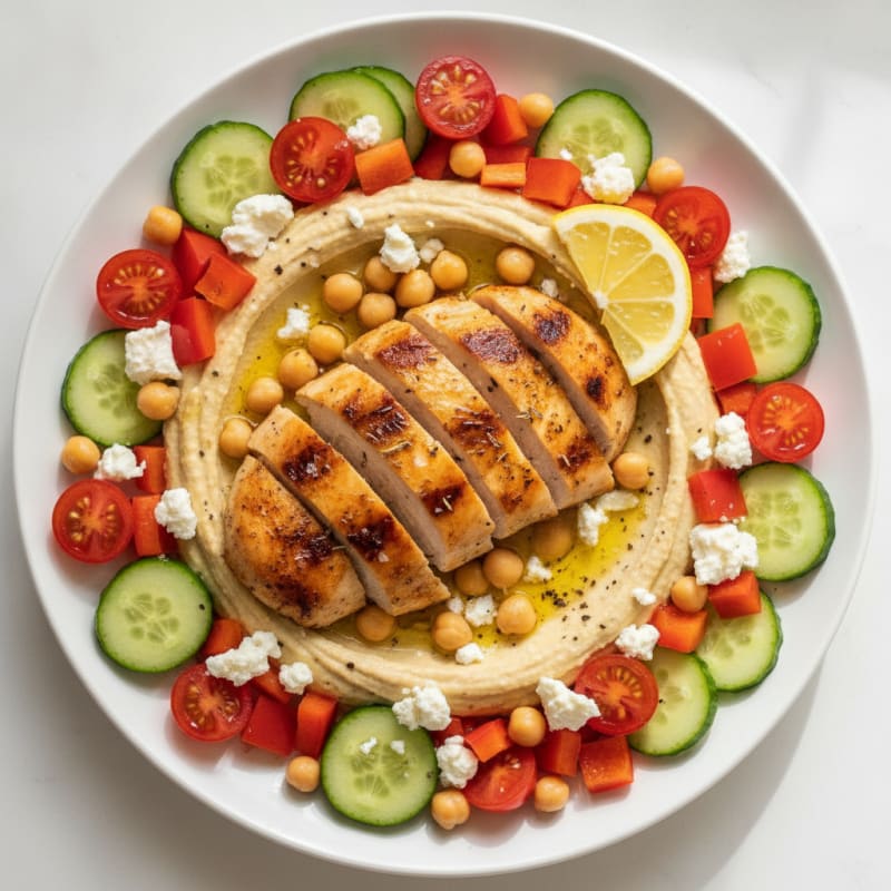 Mediterranean Hummus Vegetable Platter