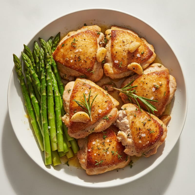 Garlic Herb Roasted Chicken Thighs