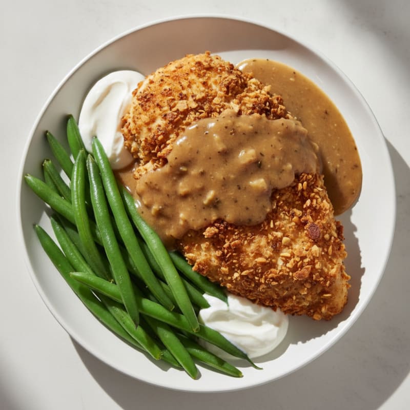 Air-Fried Buttermilk Chicken with Savory Gravy