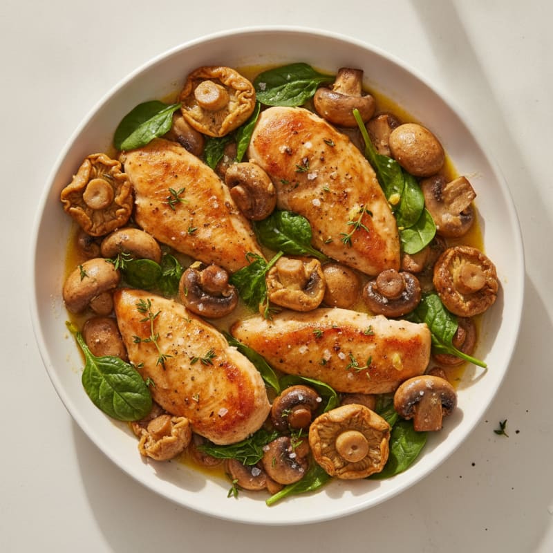 Roasted Garlic Butter Mushrooms