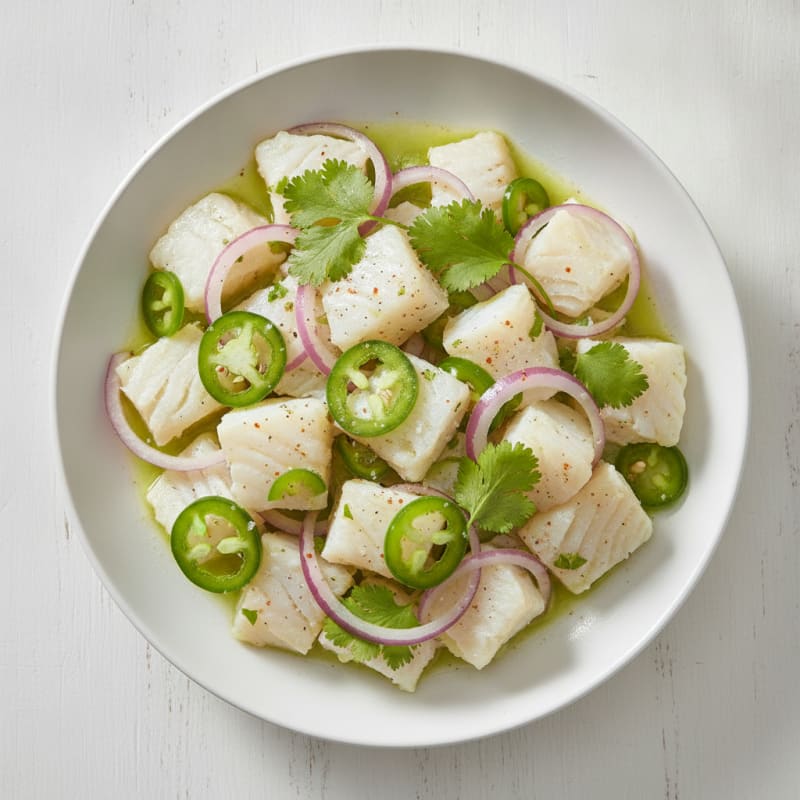 Chili-Lime White Fish Ceviche Bowl