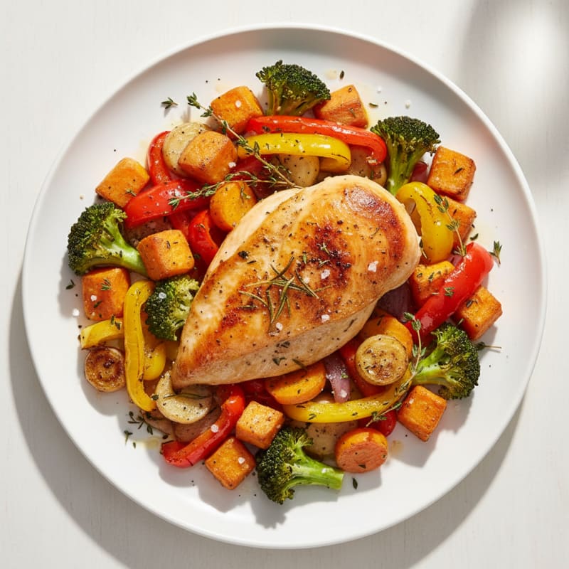 Herb-Roasted Chicken with Roasted Vegetables