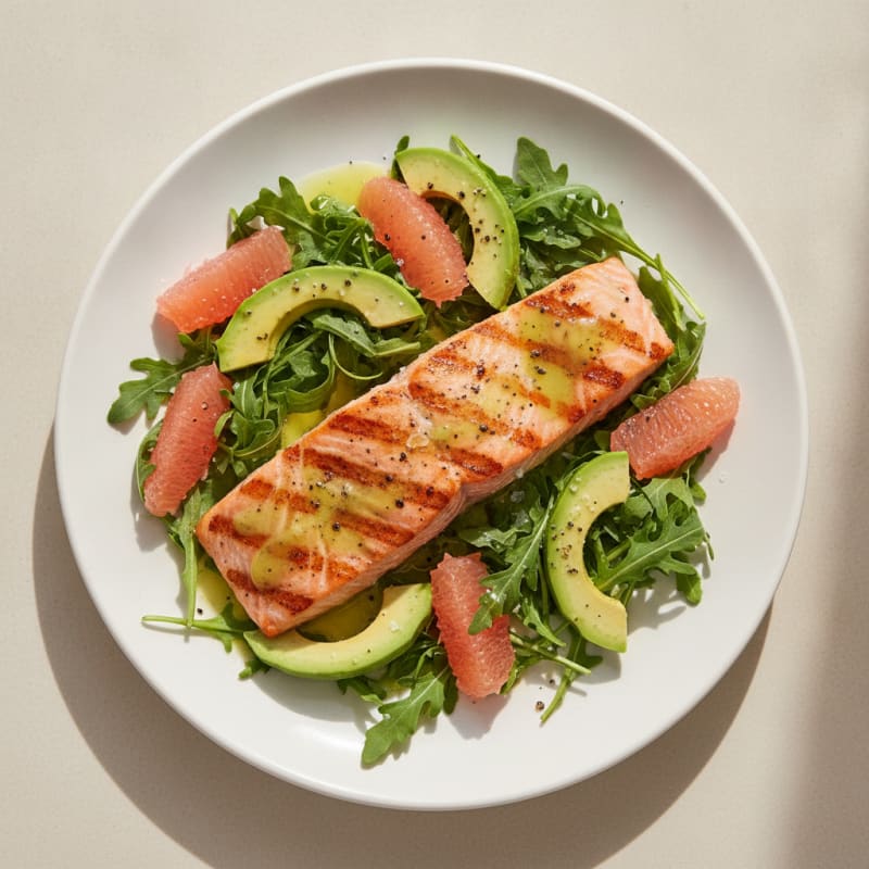 Grilled Salmon with Citrus Avocado Salad