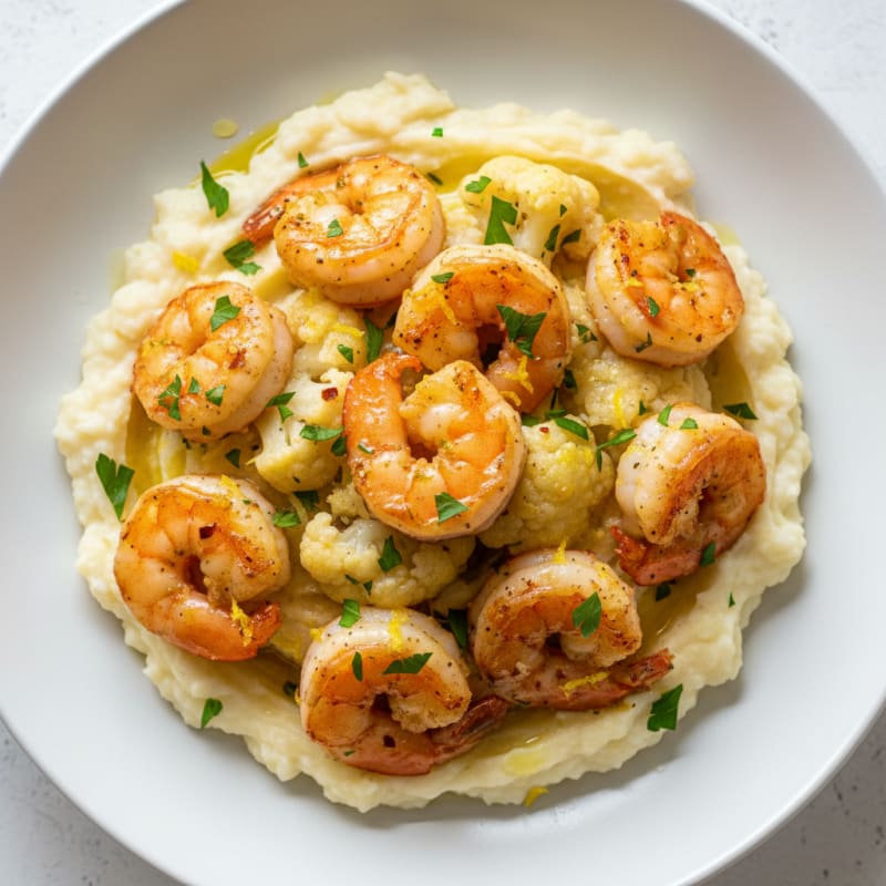 Zesty Garlic Shrimp with Creamy Cauliflower