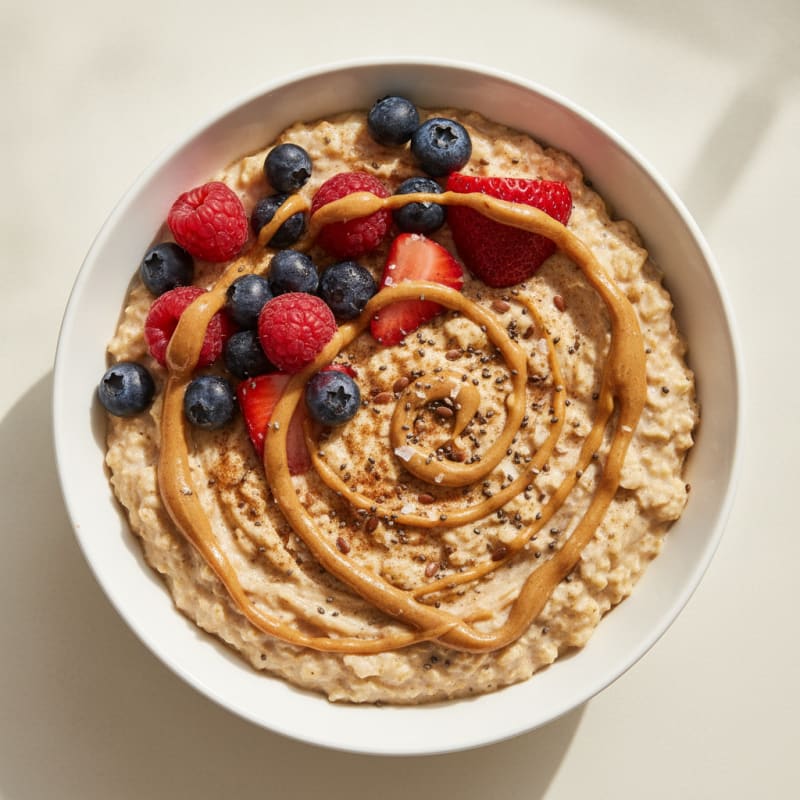 Berry Peanut Butter Protein Oatmeal
