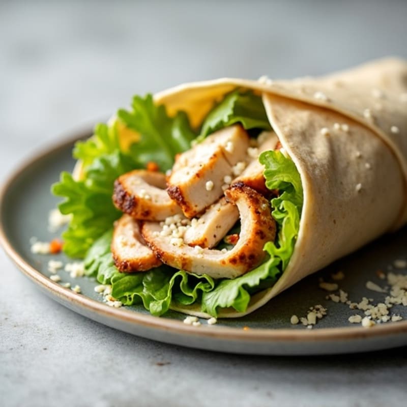 Creamy Caesar Grilled Chicken Wrap