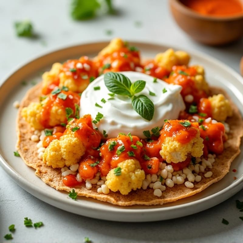 Healthy Crispy Buffalo Chicken Pizza