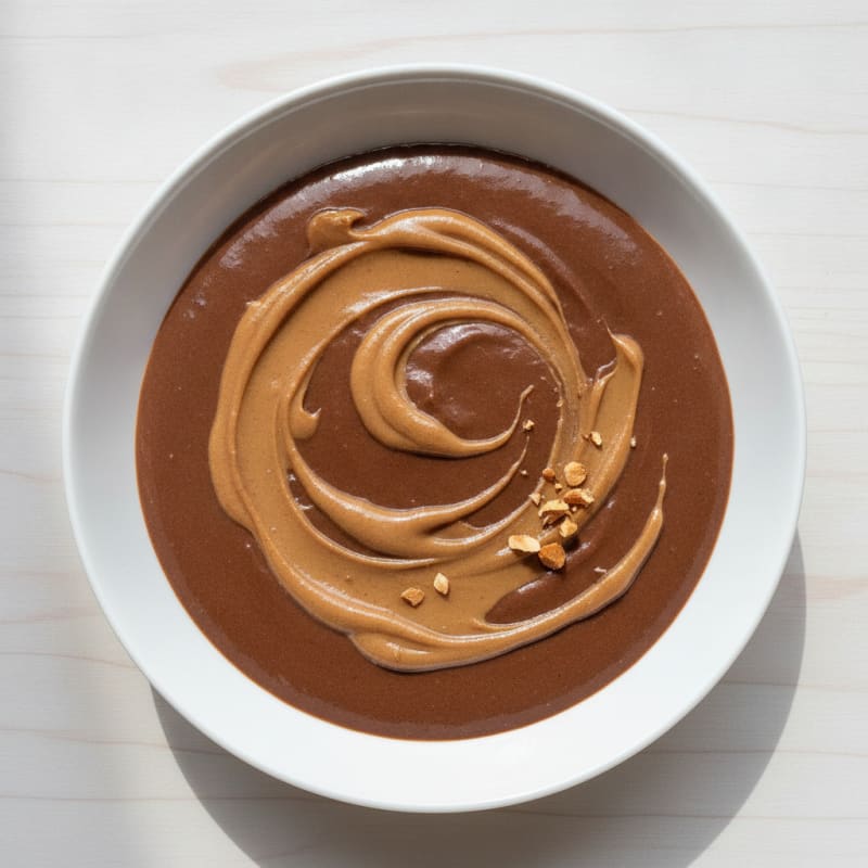 Silky Chocolate Protein Pudding with Almond Butter Swirl