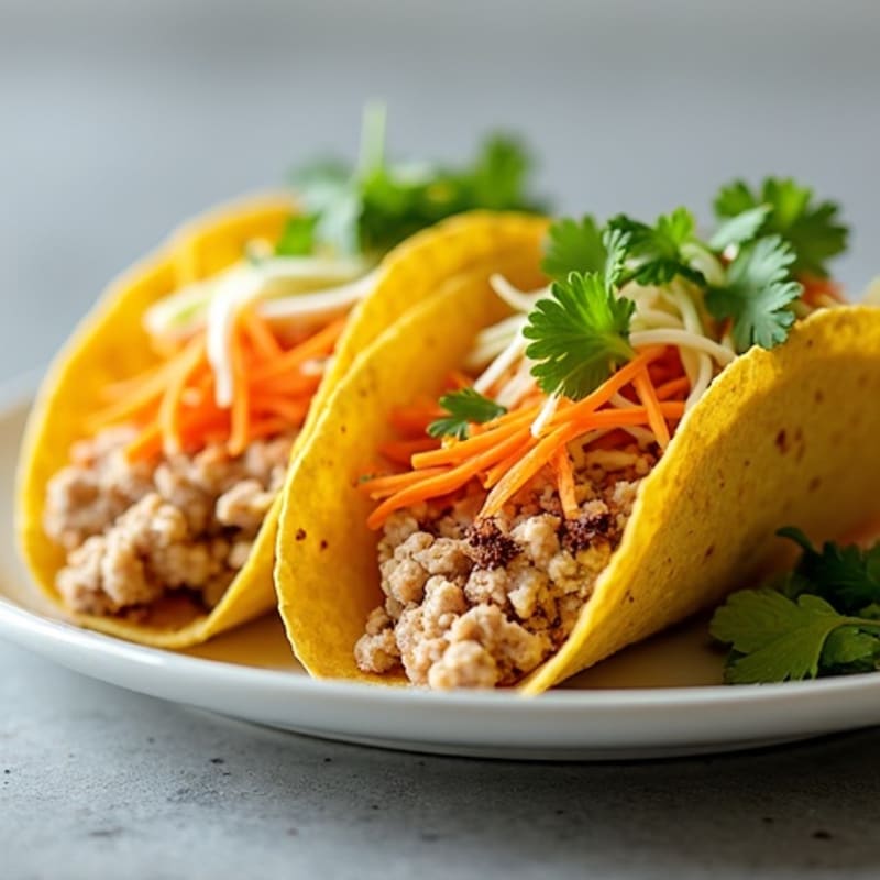 Lime-Cilantro Seasoned Ground Turkey Tacos with Fresh Slaw
