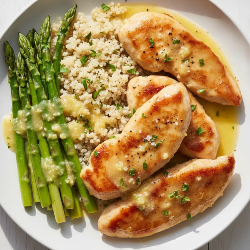 Pan-Seared Chicken Tenderloins with Lemon-Herb Sauce