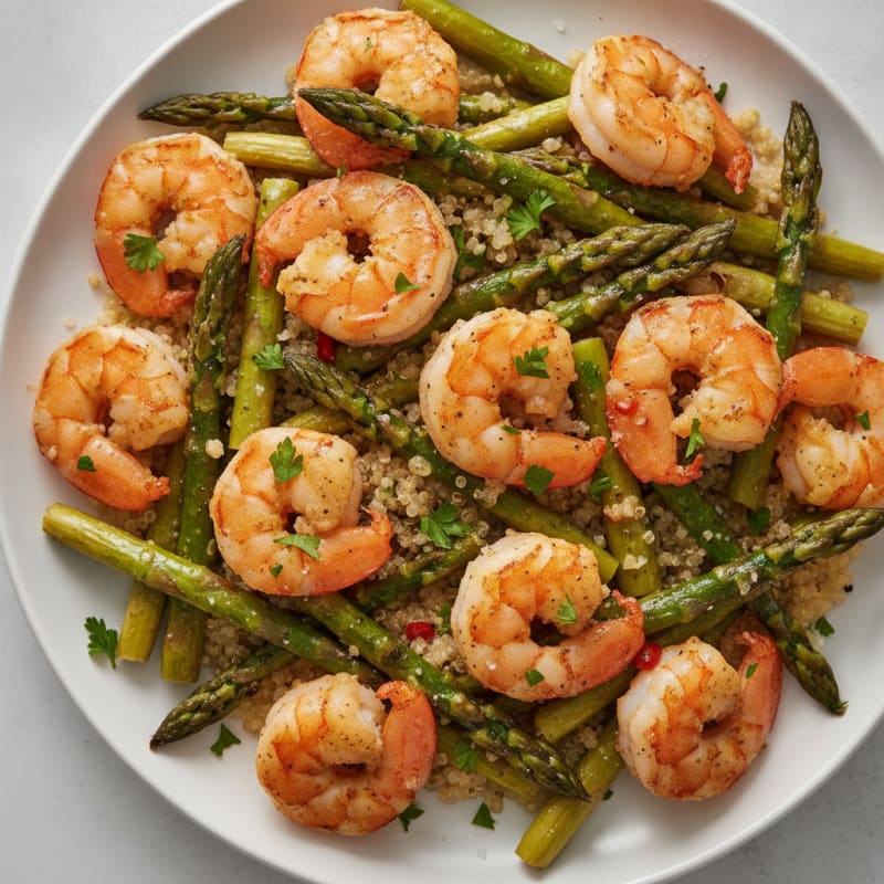 Garlic Herb Shrimp with Roasted Asparagus