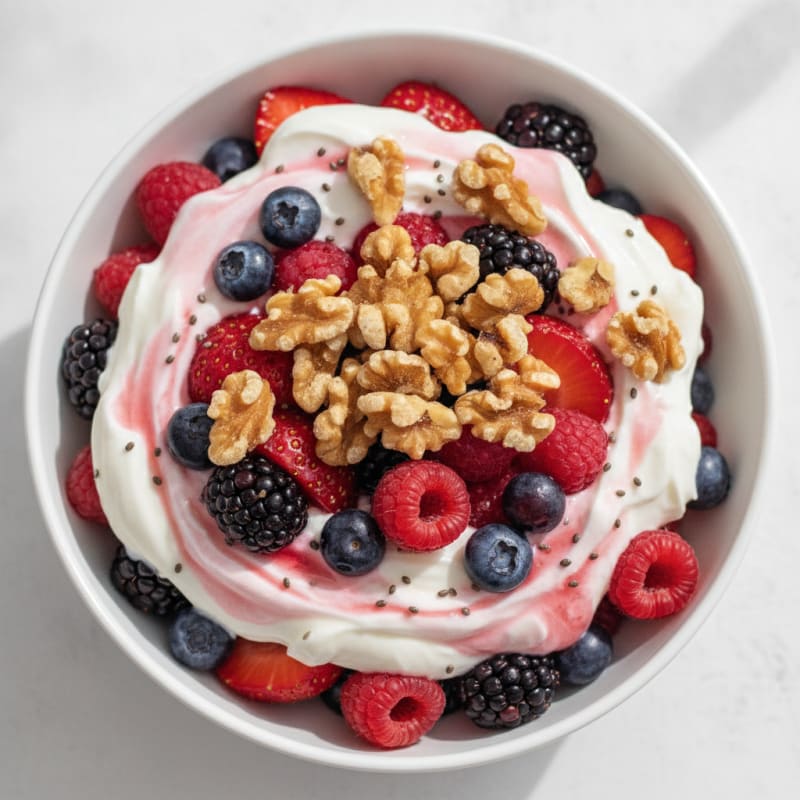Greek Yogurt Protein Parfait with Berries