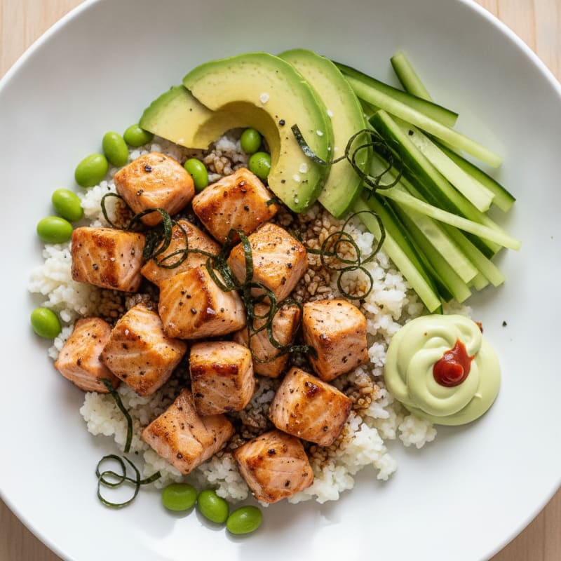 Deconstructed Sushi Salmon Bowl