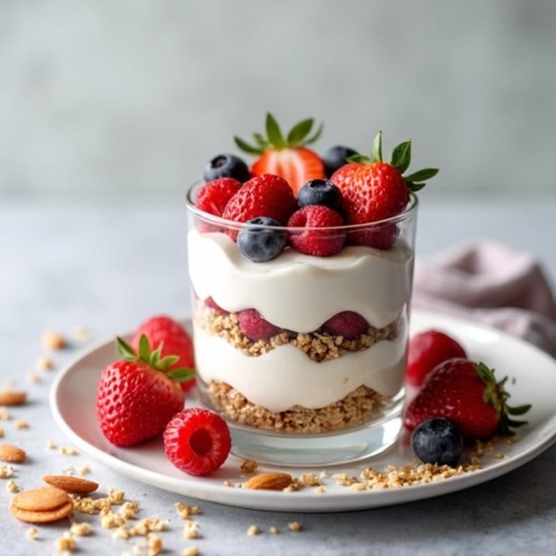 Greek Yogurt Protein Parfait with Berries