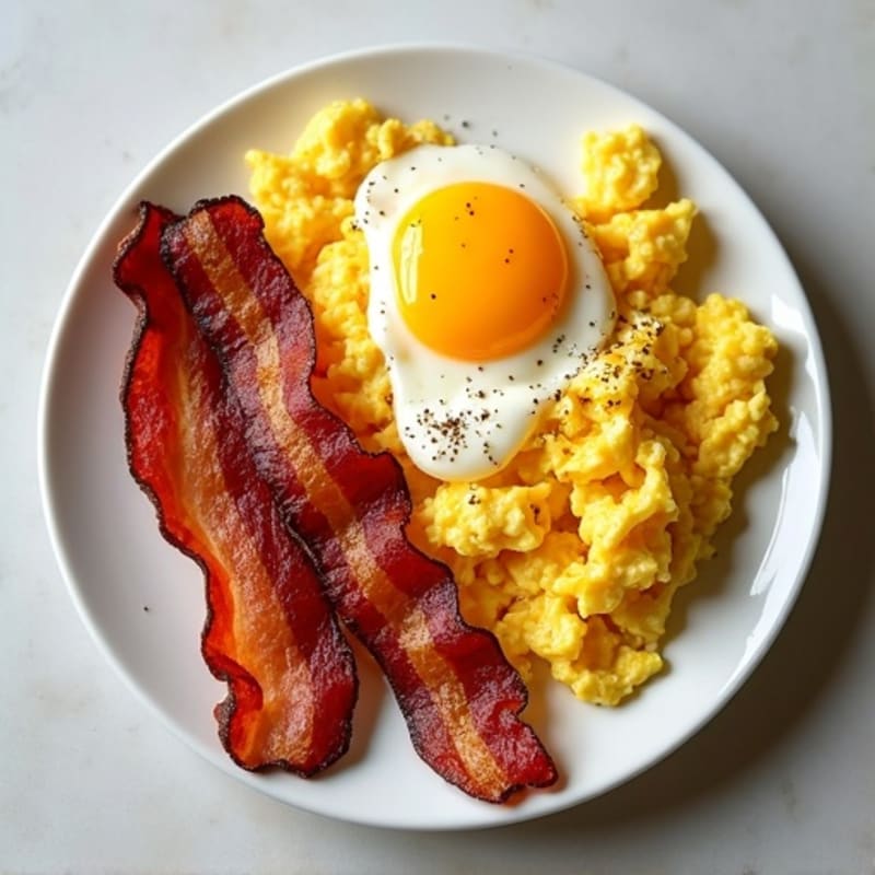 Crispy Bacon and Scrambled Eggs