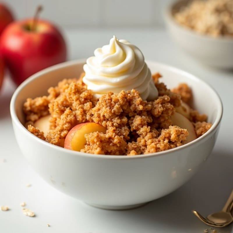 Healthy Crispy Oat Apple Crumble