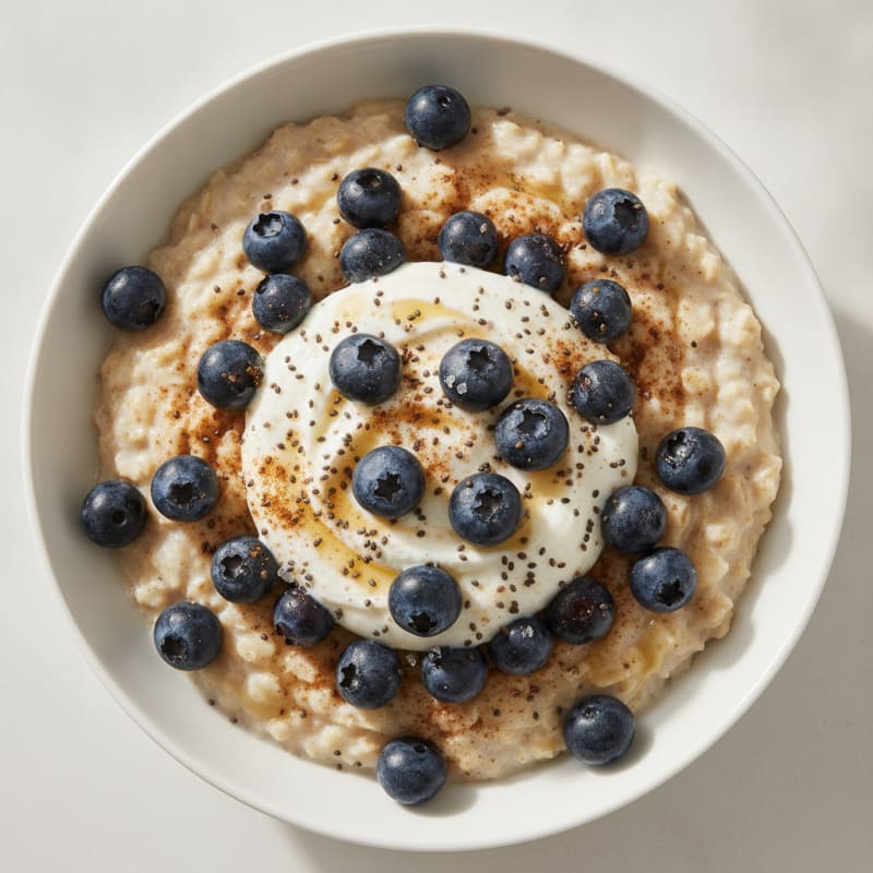 Blueberry Protein Oatmeal Power Bowl