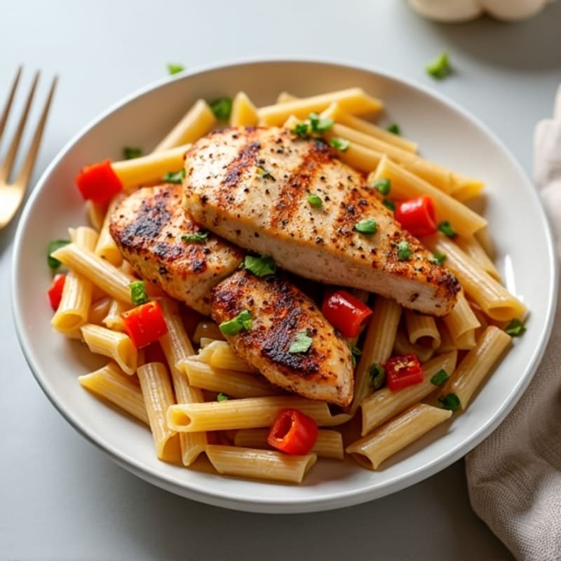 Spicy Cajun Chicken with Creamy Whole Wheat Pasta