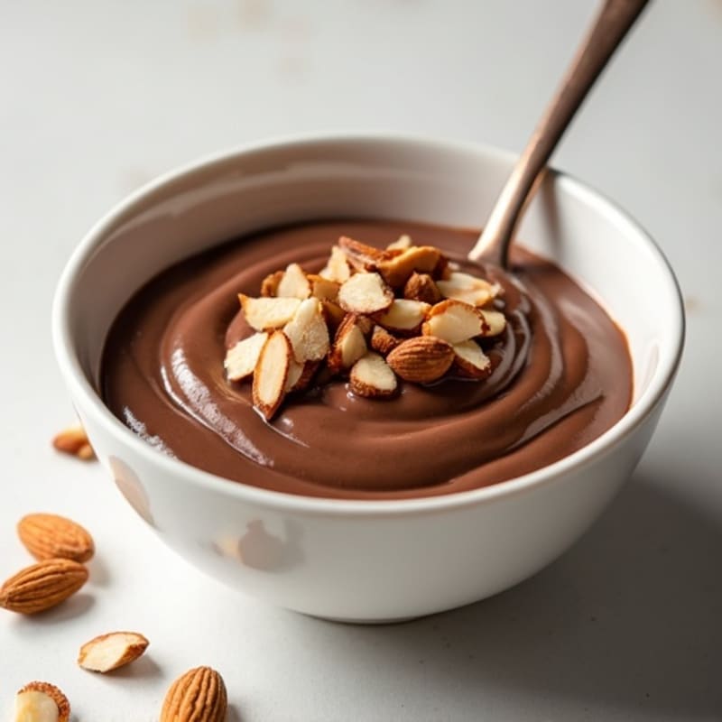 Silky Chocolate Protein Pudding with Almonds