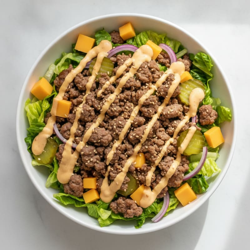 Big Mac Inspired Protein Bowl
