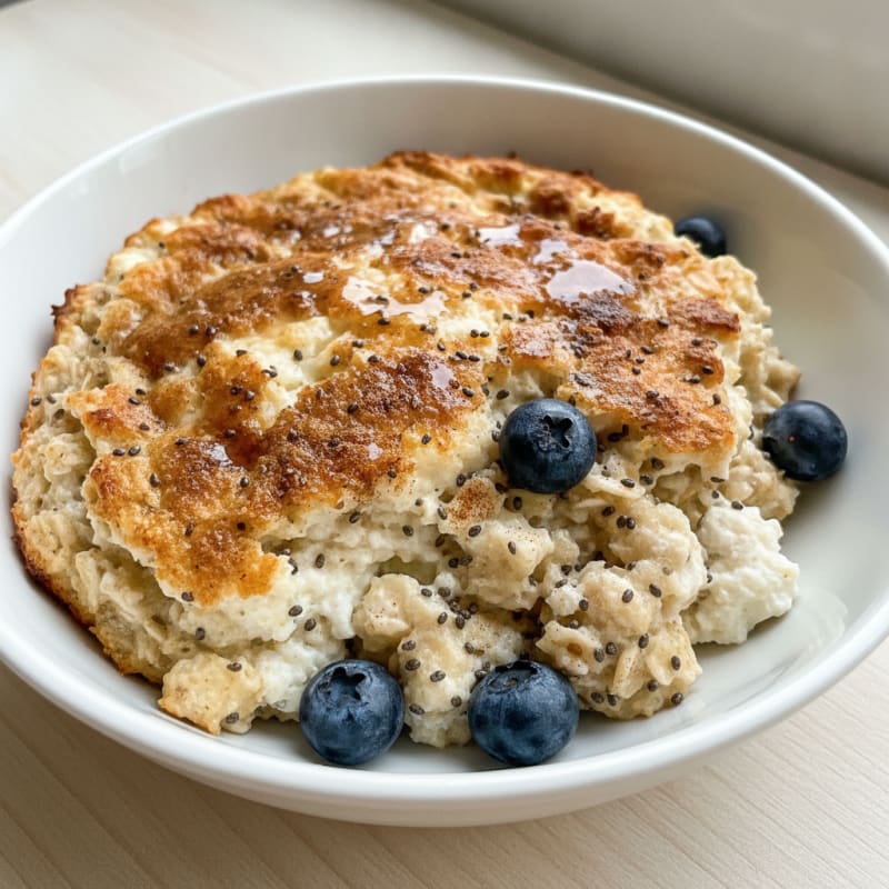 Baked Cottage Cheese Oatmeal Bowl
