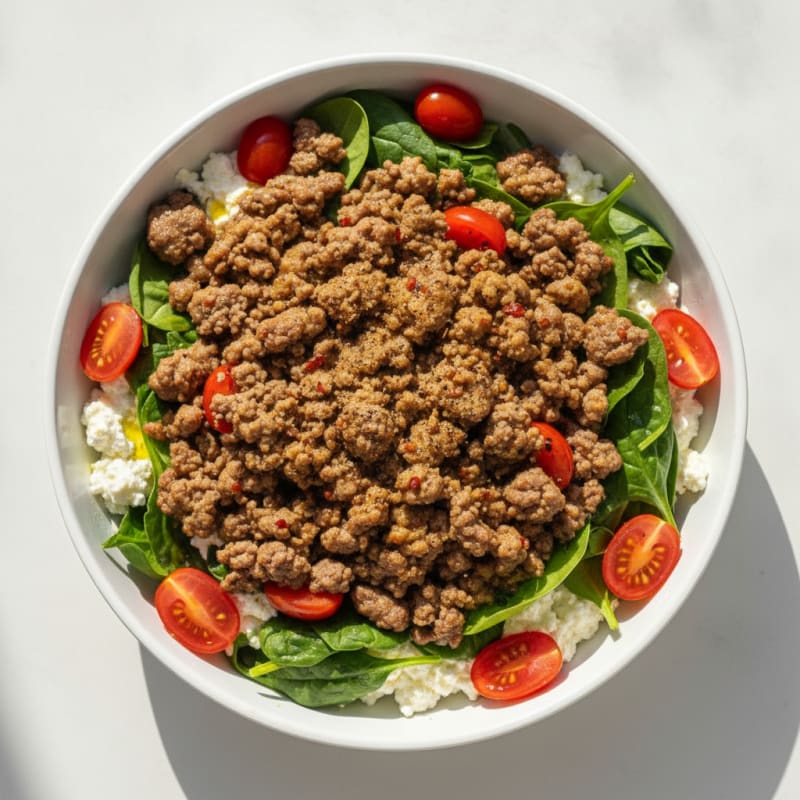 Savory Beef and Cottage Cheese Bowl