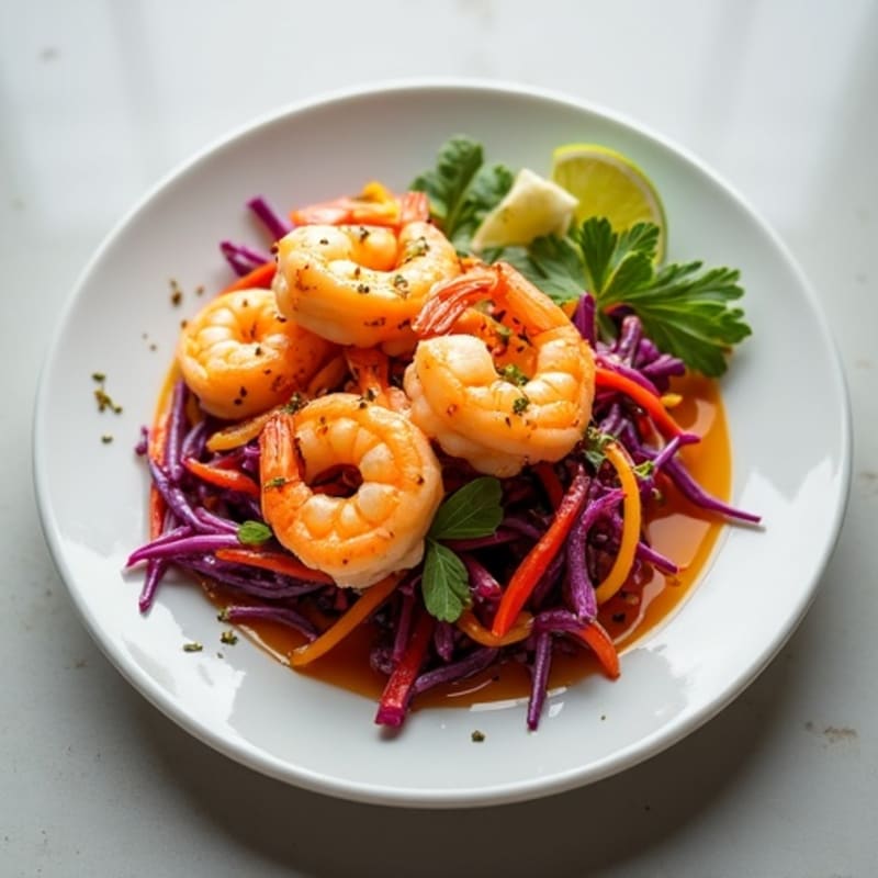 Spicy Lime Shrimp with Fresh Cabbage Slaw