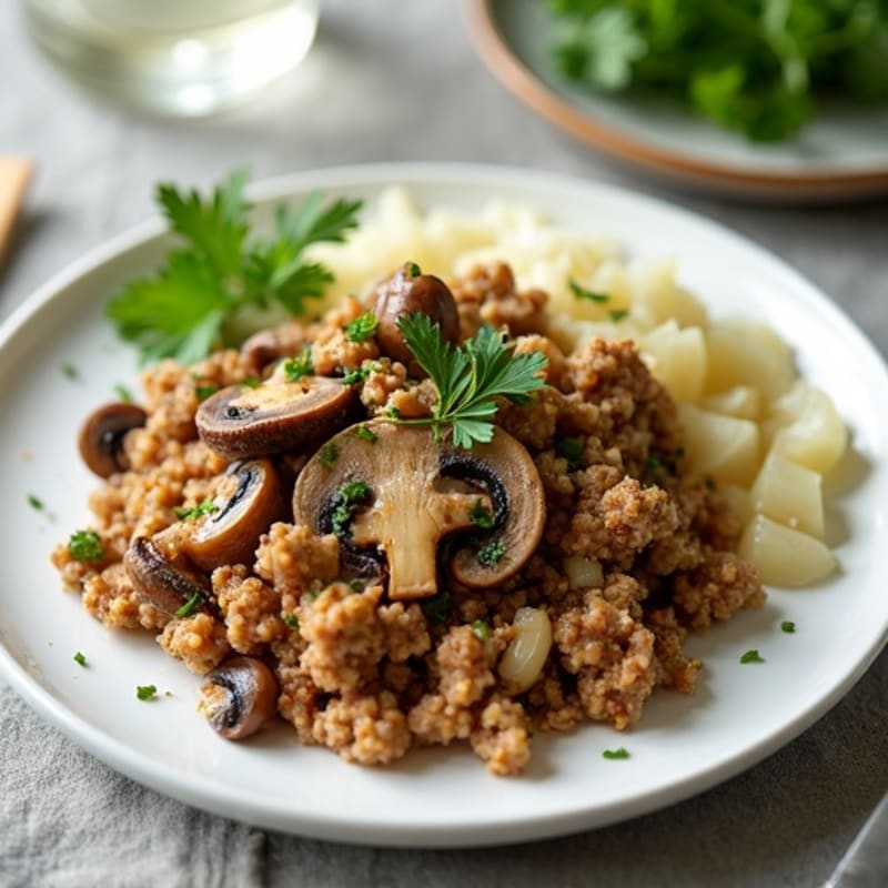 Lean Turkey and Mushroom Skillet with Fresh Herbs