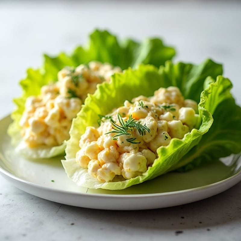 Creamy Egg Salad Lettuce Wraps