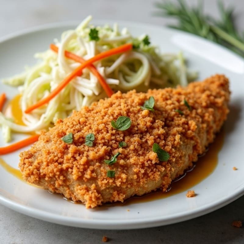 Crispy Baked Chicken with Creamy Slaw