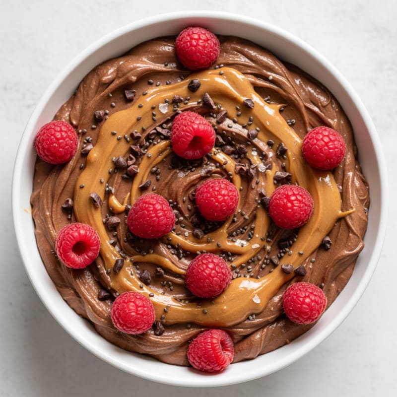 Chocolate Peanut Butter Protein Yogurt Bowl