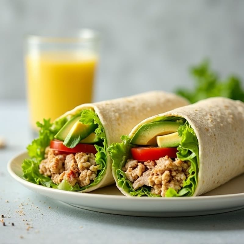 Creamy Avocado Turkey Lettuce Wrap