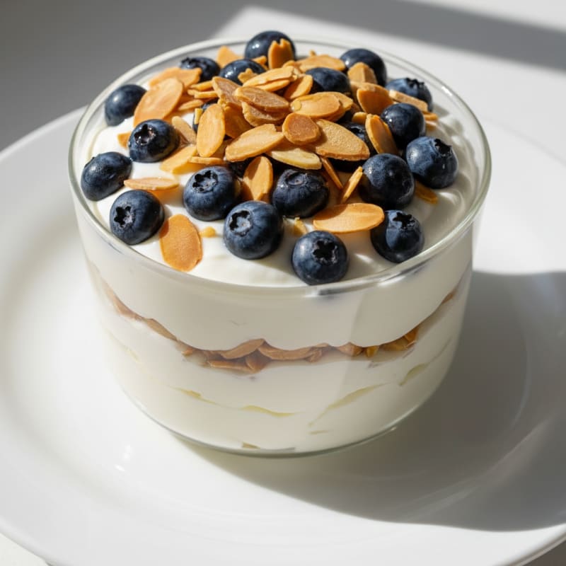 Greek Yogurt Protein Parfait with Berries and Almonds
