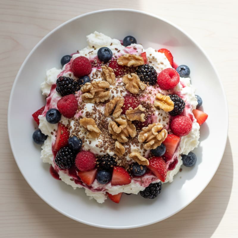 Creamy Greek Yogurt Protein Parfait with Mixed Berries