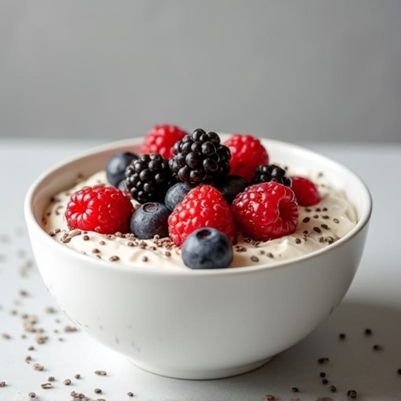 Silky Greek Yogurt Protein Bowl with Mixed Berries