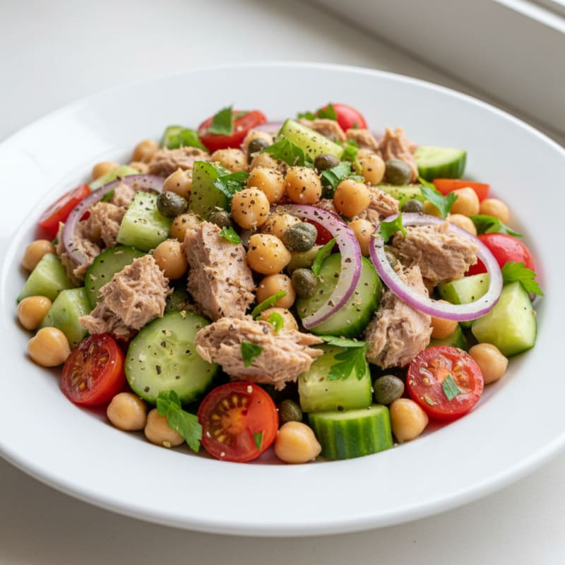 Mediterranean Tuna Salad with Capers