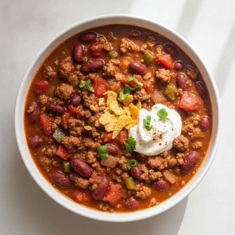 Hearty Slow Cooker Beef Chili