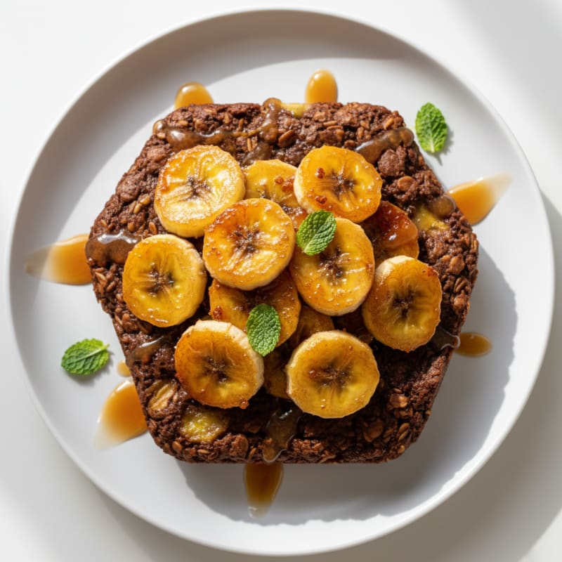 Golden Caramelized Banana Bread Brownies