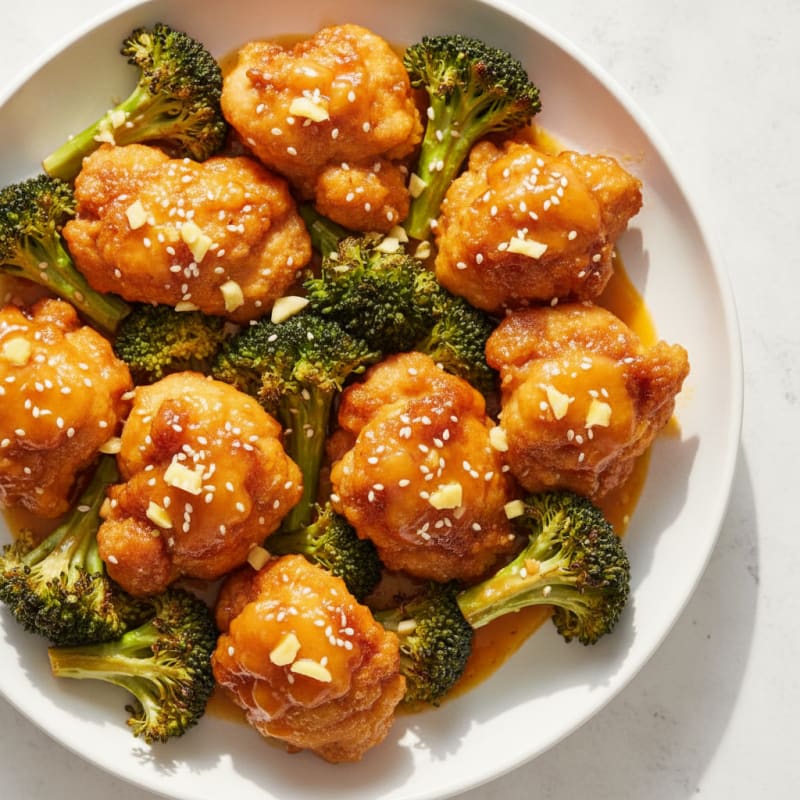 Baked Orange Chicken with Broccoli