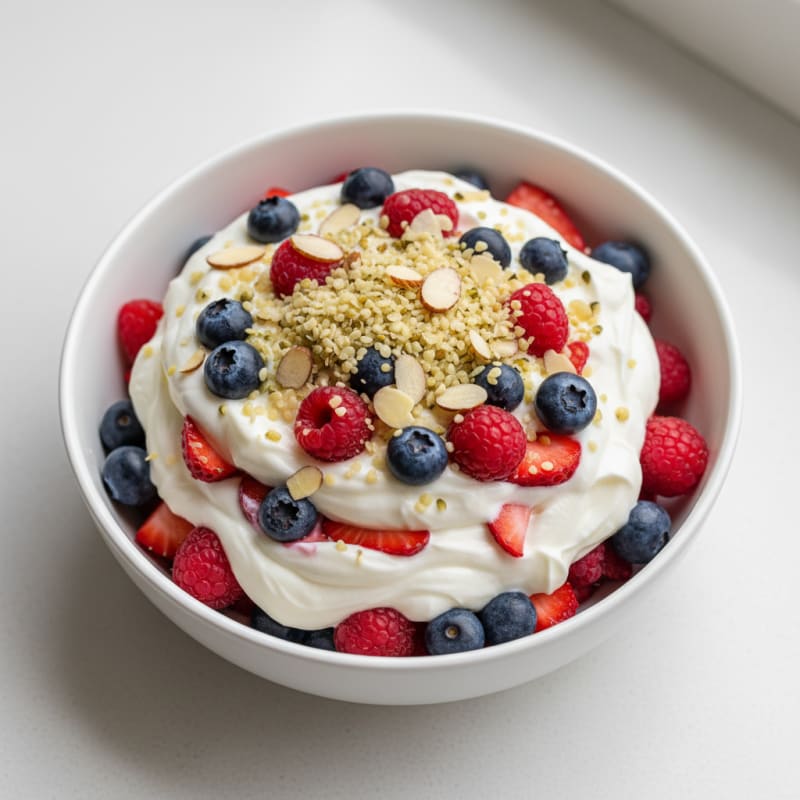 Creamy Greek Yogurt Protein Parfait with Mixed Berries