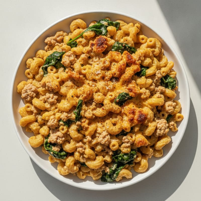 High Protein Baked Macaroni and Cheese