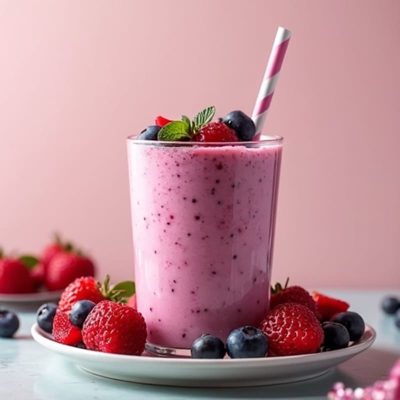 Triple Berry Almond Protein Smoothie