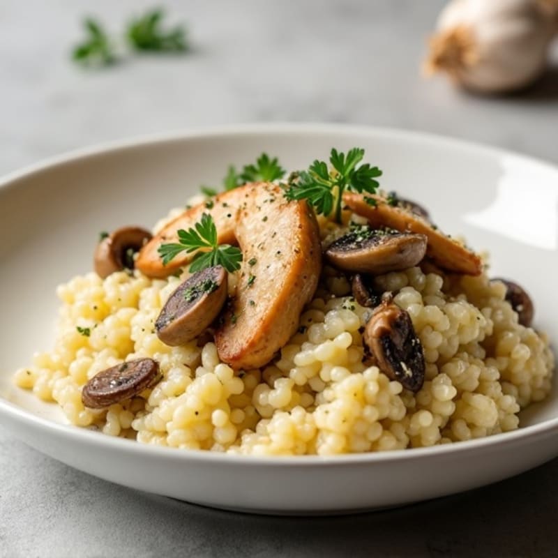 Creamy Wild Mushroom Cauliflower Risotto