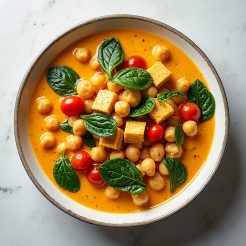 Creamy Coconut Chickpea and Spinach Curry