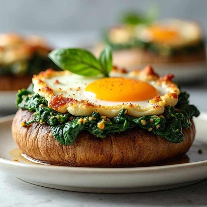 Spinach and Ricotta Stuffed Portobello Mushrooms