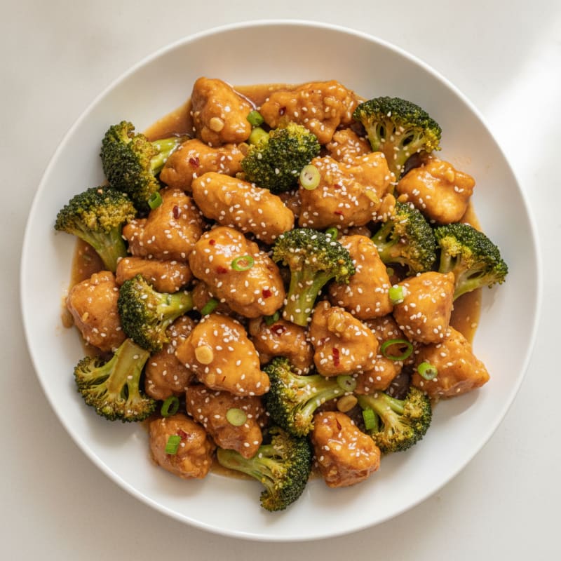 General Tso's Chicken with Broccoli